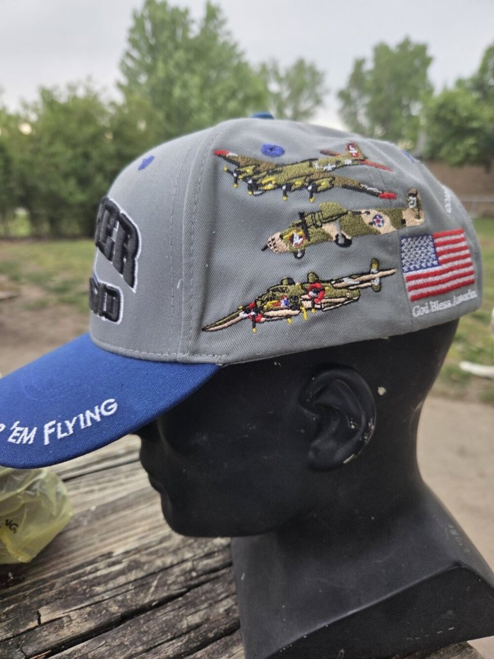 Commemorative Air Force Hat Bomber Command Keep Em Flying Embroidered W/ Pin